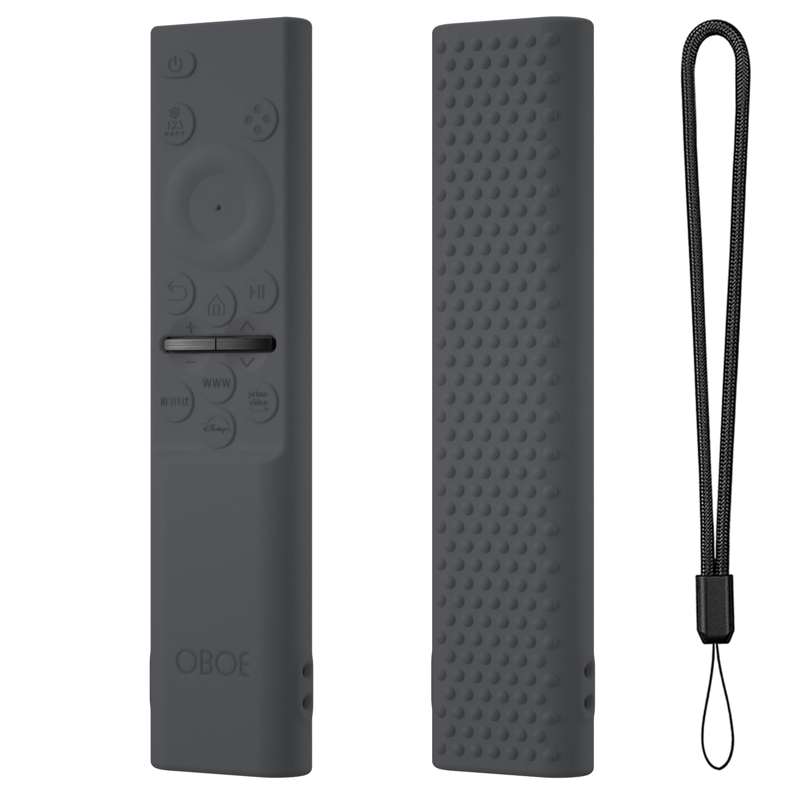Samsung QLED TV Remote Cover - Silicone, Full Wrap Protective Case with Loop (H-Dark Grey) - Compatible with Samsung Smart TV Remote BN59-01311-image-21