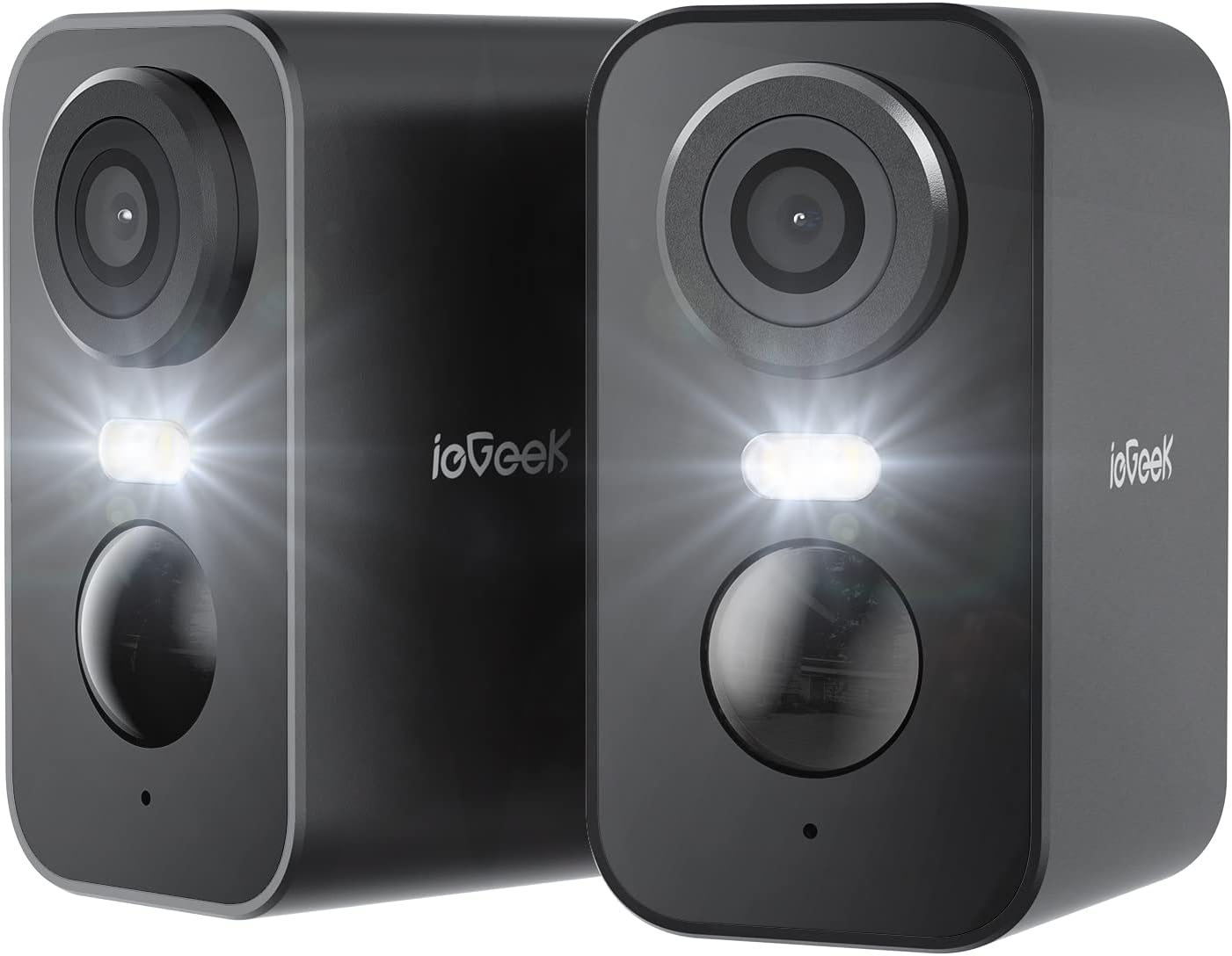 ieGeek CCTV Camera Outdoor (2pcs Black Battery Camera)