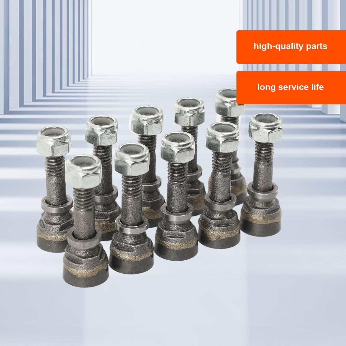 10 Stück Rundmeißel mit 17,5 mm Zahndurchmesser, 500-Serie, Stump Grinder Zähne für Stump Removal, Stump-Schleifzähne aus Legierter Stahl