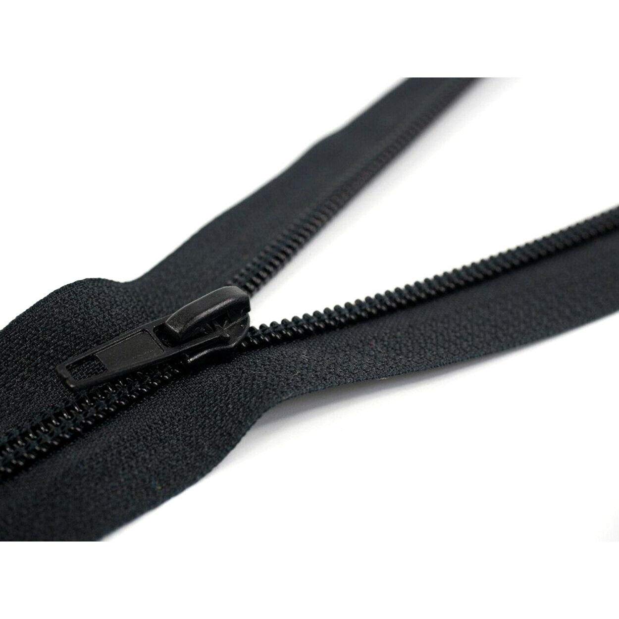 55cm Black Nylon Zip Open Ended No #5 Zipper Sewing Crafts Haberdashery