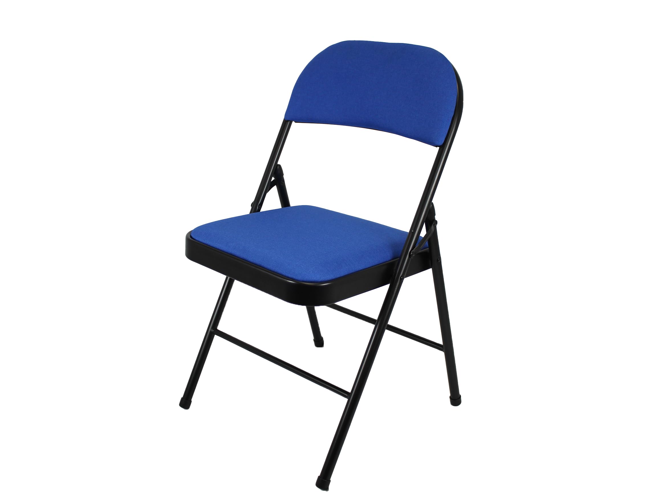 Meta Steel Frame with Fabric Seat Padded Office Work Study Party Dining Folding Chair (1, Blue) — image 1