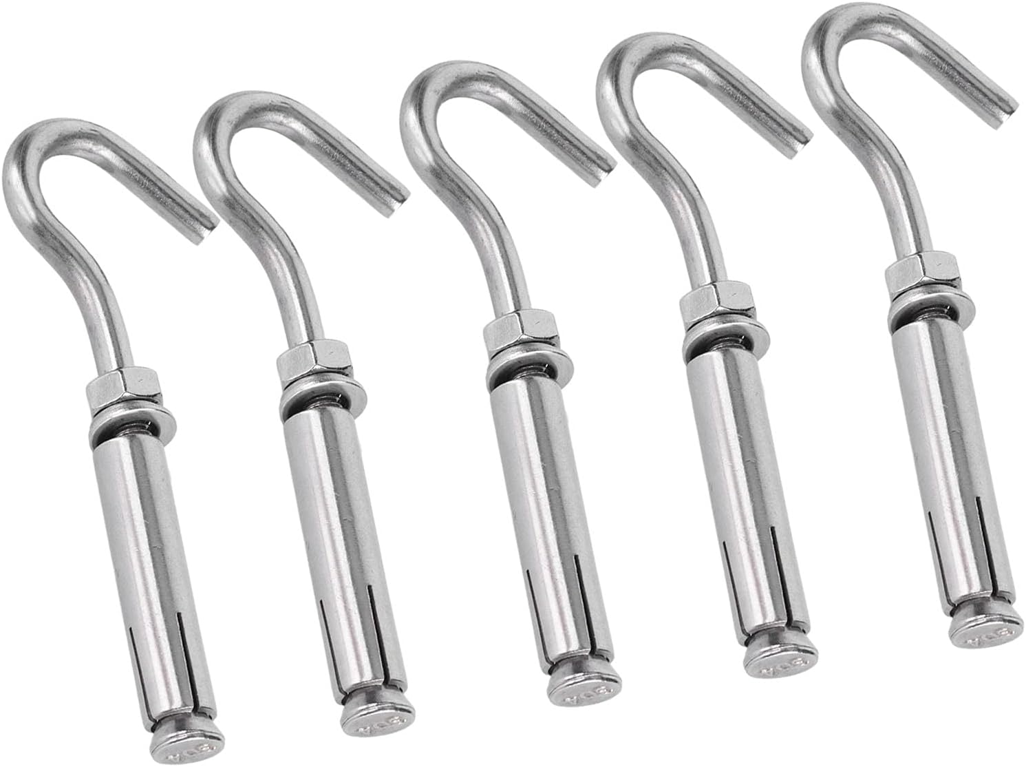 Concrete Wall Hook,5 Pcs Stainless Steel Expansion Hook,M6