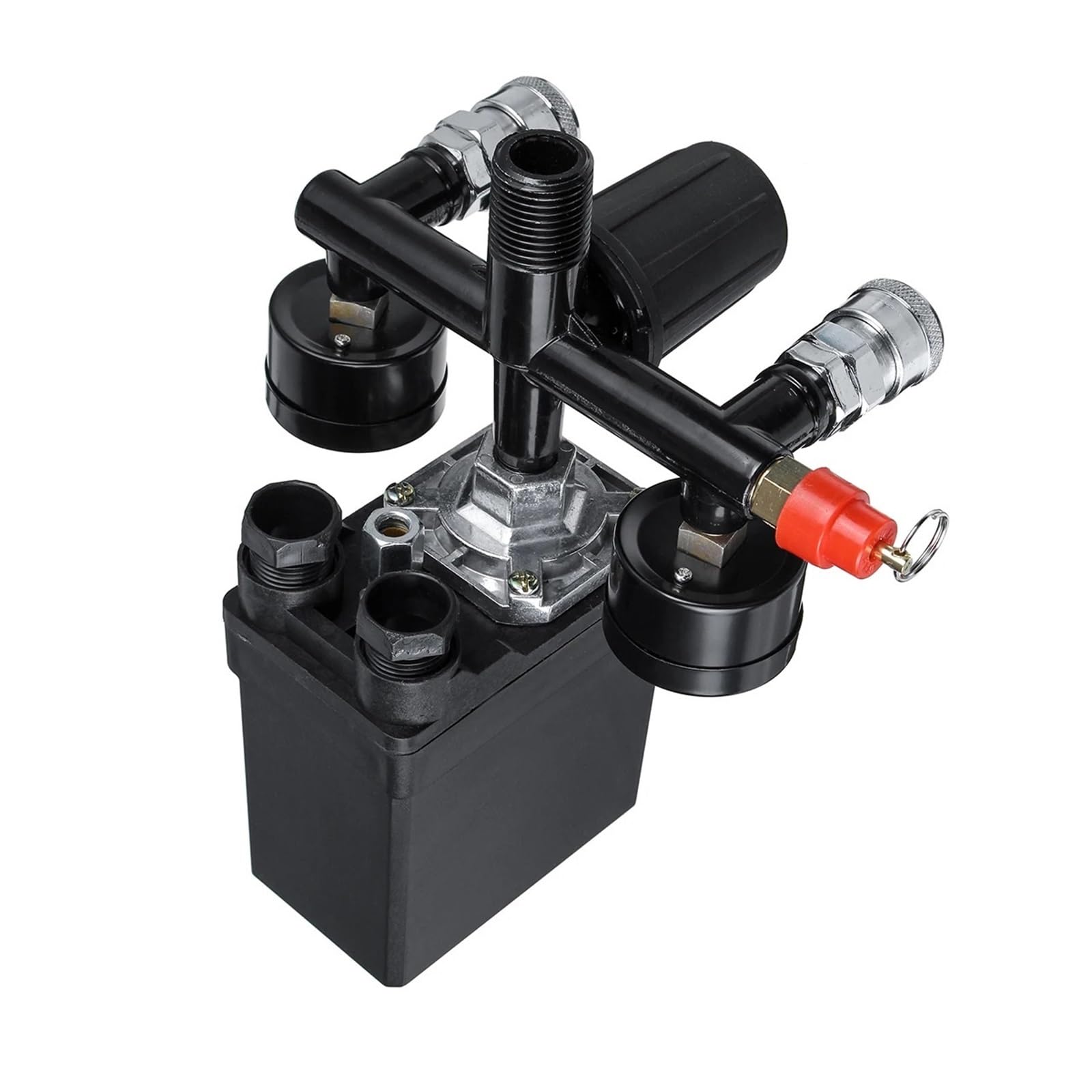 Regolatore di pressione, Compressore d'aria 380 V 90-120 Psi con valvola di controllo del pressostato, regolatore di scarico del collettore con manometro(2)