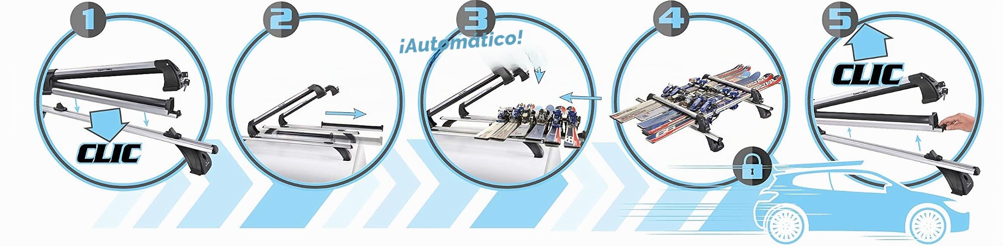 greenvalle 160510 Easy Snow Rider – Porte De Esquí Sliding Aluminio