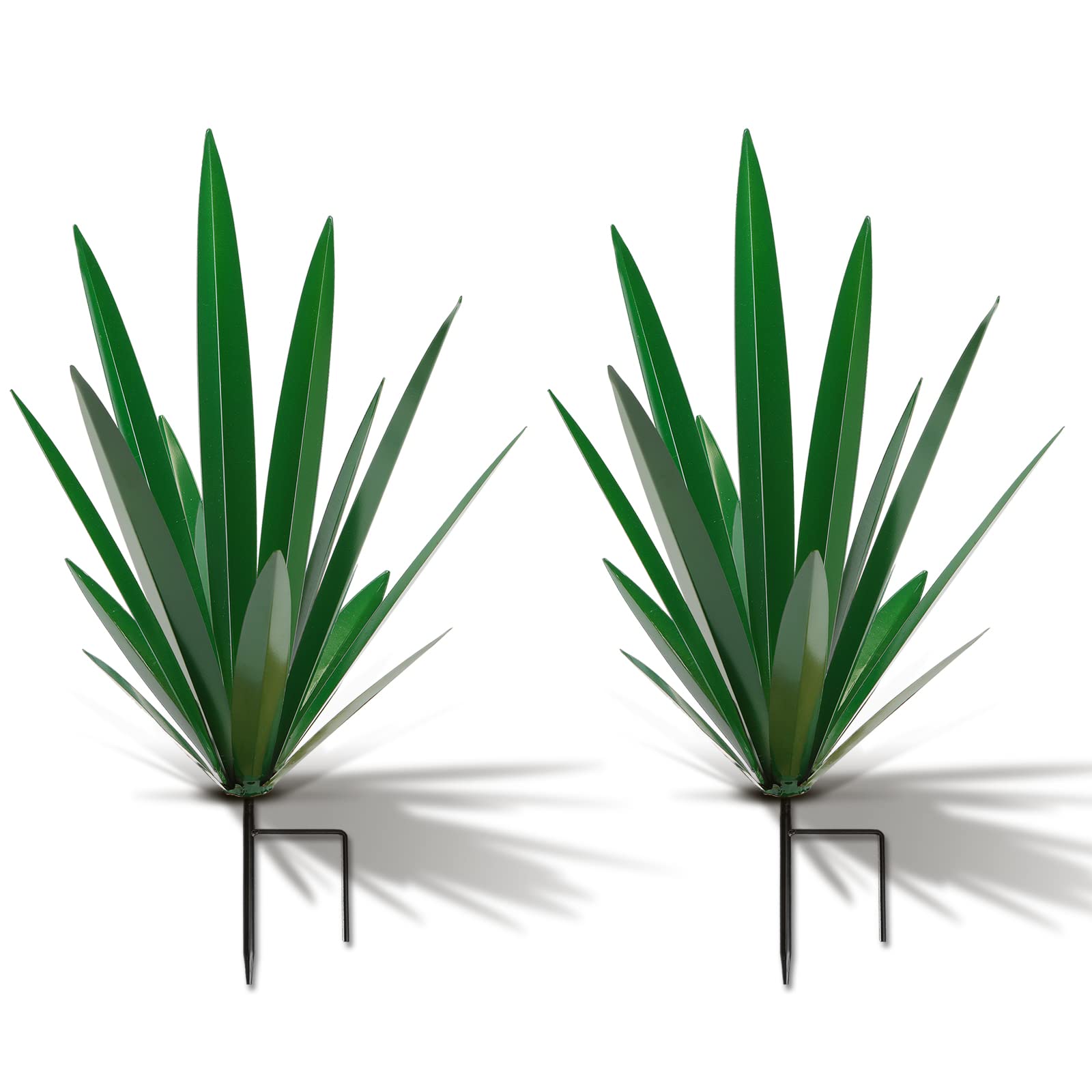 homight large agave sculpture rustic metal agave plant outdoor interior decoration outdoor lawn decoration yard wooden posts matching garden suitable for patio