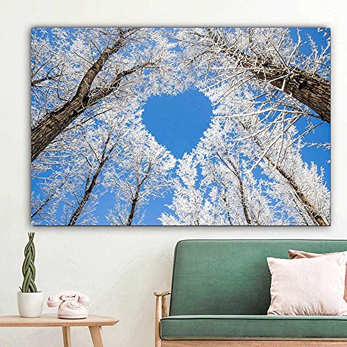 Peinture Kit Diamant 5D DIY Arbre Blanc Strass Point De Croix 80x220cm