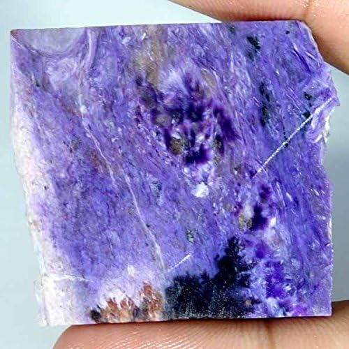 GovindStore 81.95Cts 100% Natural Russian Charoite Rough Slab Specimen Cab Lapidary