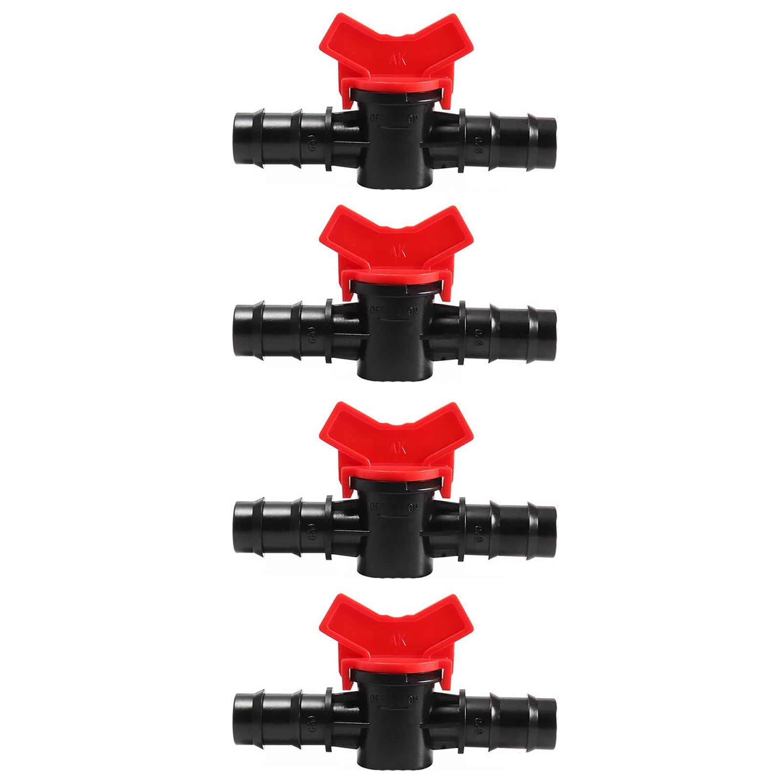 SagaSave 4PCS Barbed Ball Valve, 18mm Drip Irrigation Barbed Ball Valve, Shut Off Switch Flow Control Valve, Ball Valve Barbed, Hose Pipe Joiner Faucet Connector Adapter (BK) — image 1