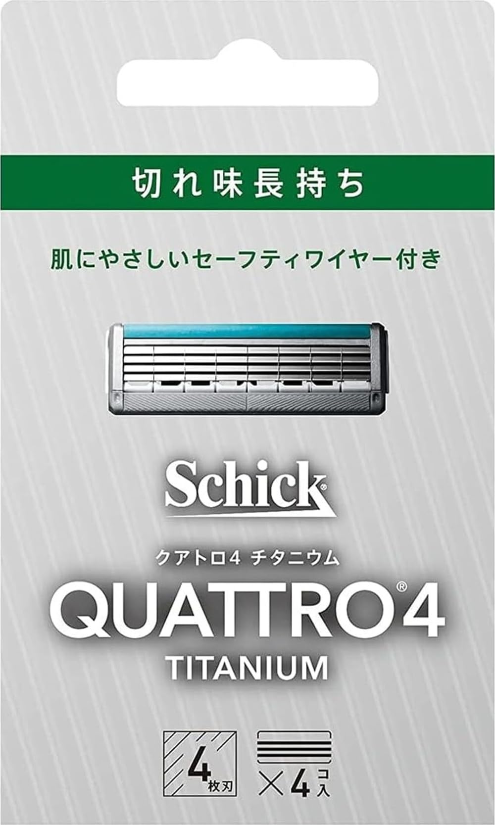 Amazon.co.jp: Schick(シック) クアトロ4チタニウム 4枚刃 替刃(4コ入
