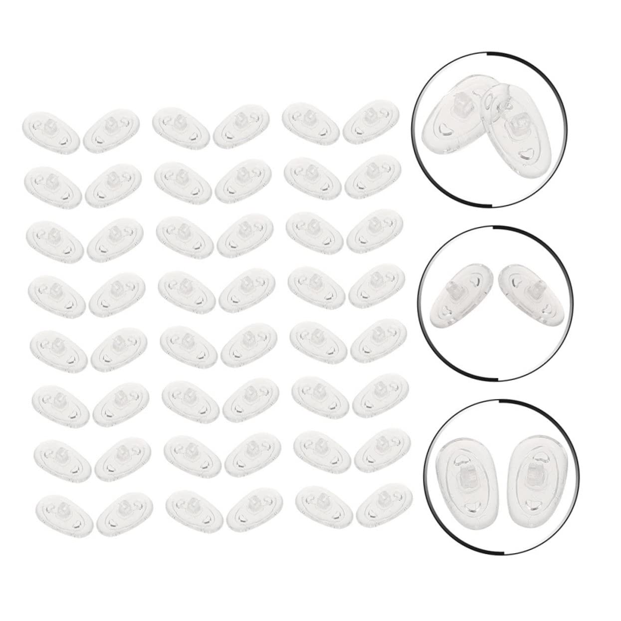 Healeved 500paires Coussinet Silicone Pour Lunettes De Antidérapants Pour Confort Optimal Accessoires Universels Pour Montures Lunettes De Soleil