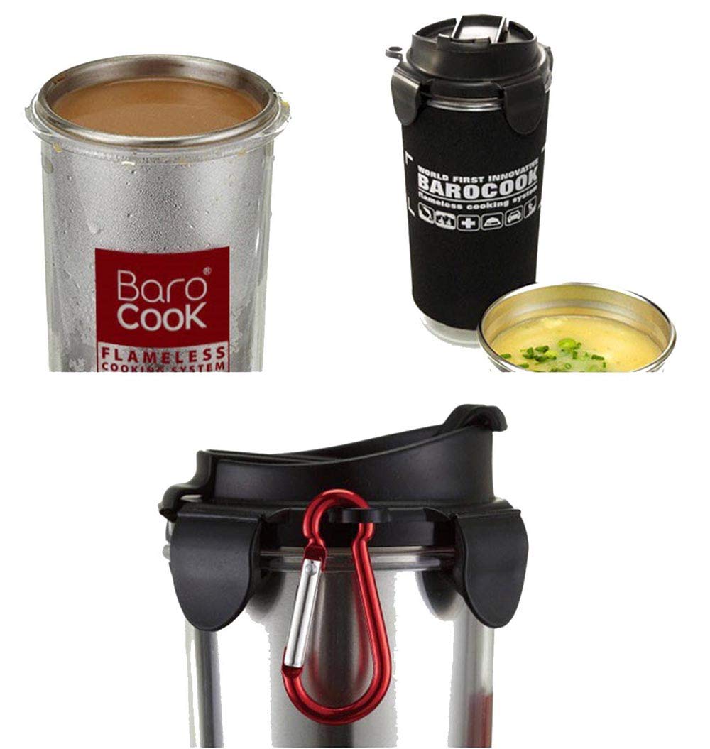 Barocook MRE - Juego de taza térmica de viaje y paquete térmico para tu bebida preferida
