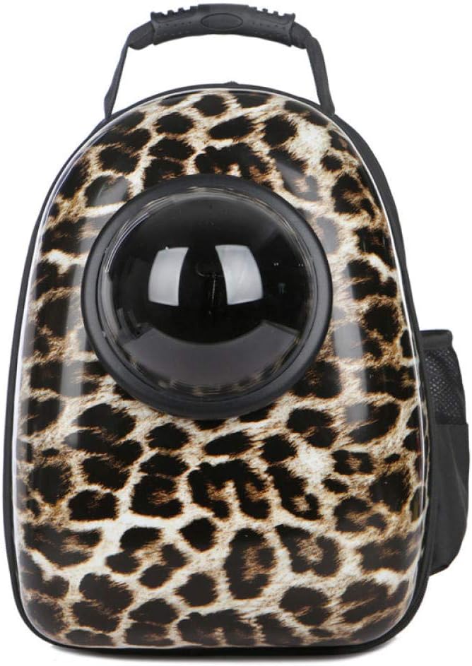Chenyangkai Pet Space Cat Bag Chest Bag Transparent Backpack Creative Shoulder Space Capsule Hiking And Camping Pet Backpack For Dogs Pet Backpack Bubble Pet Backpack Capsule Knapsack Rucksack@Leopard