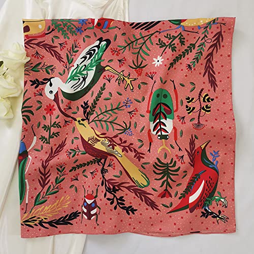 Julunar Silk Like Head Scarf for Women - Satin Large Hair Scarves - 35" Square Silk Hair Wrap for Sleeping with Gift Packed2