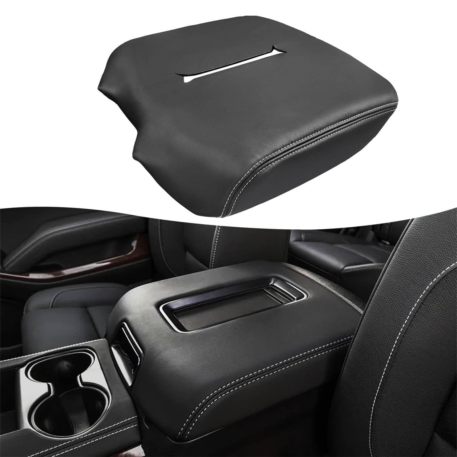A Topics On TV ABIGAIL Center Console Armrest Cover For Silve 2007-2013 Chevy