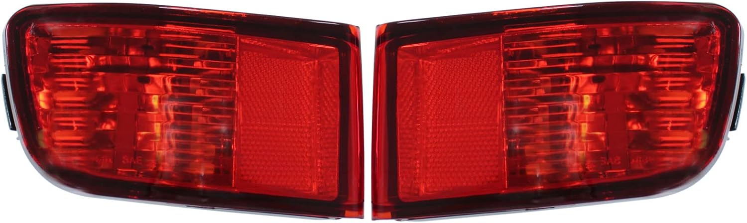 XtremeAmazing Reflector de parachoques trasero izquierdo y derecho para 4Runner 2003-2005