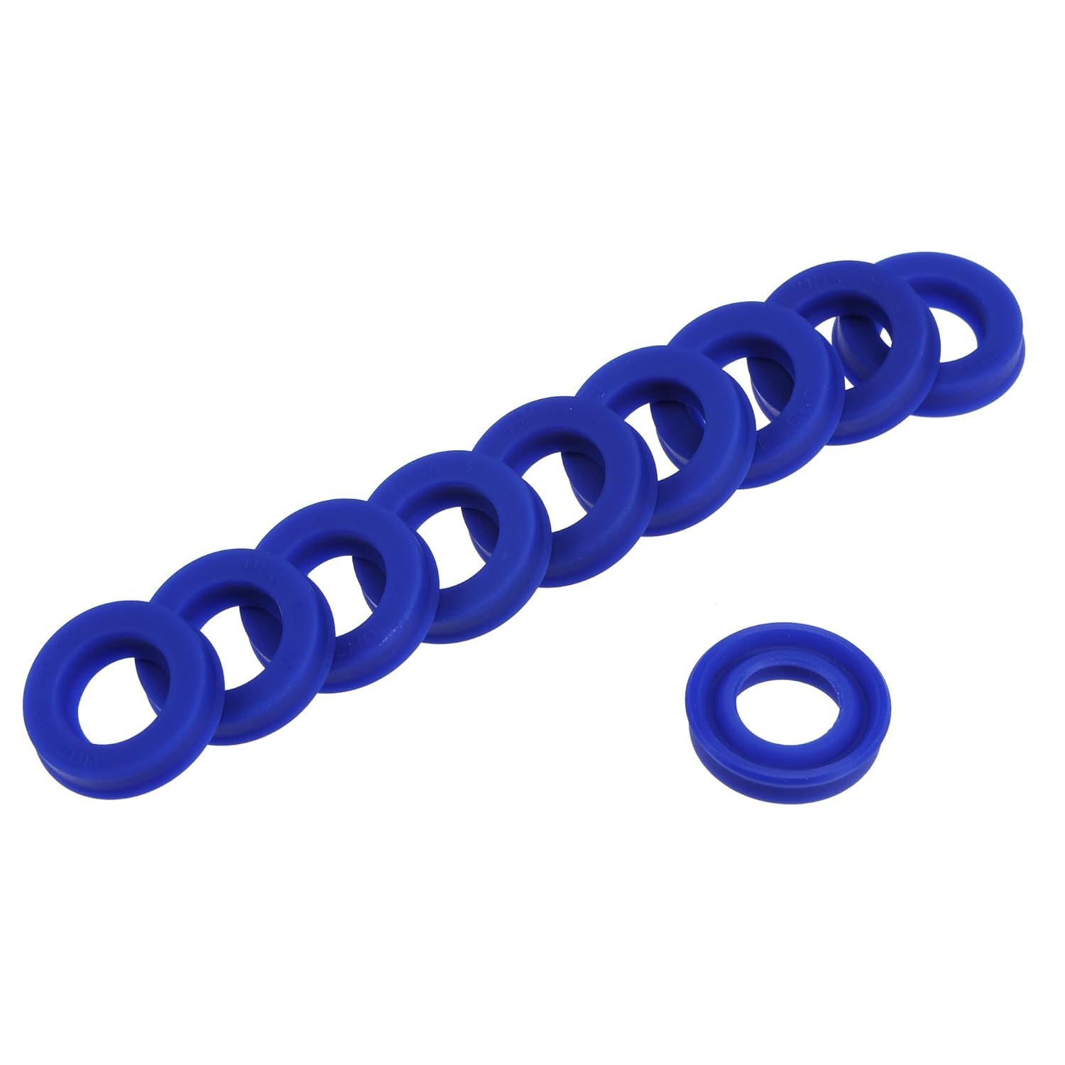 YOKIVE 10 Pcs UHS Radial Shaft Seals, Industry PU Oil Seals for Hydraulic Cylinders (Blue, 12-mm ID x 20-mm OD 5-mm Width)