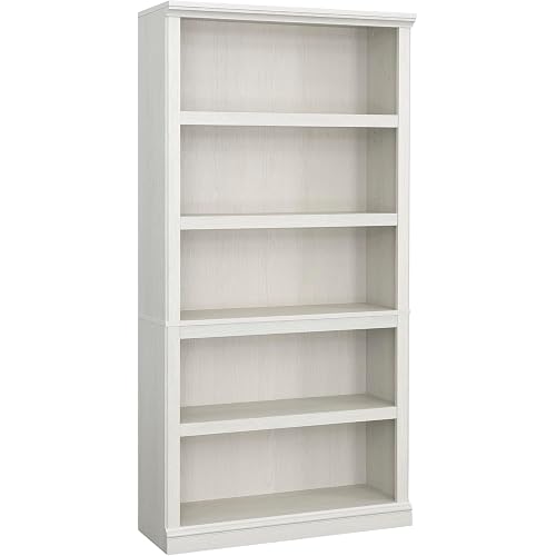 Sauder 5 Tier Book Shelf Wooden Bookcase Multipurpose Bookshelf for Home Office, Living Room, in Glacier Oak
