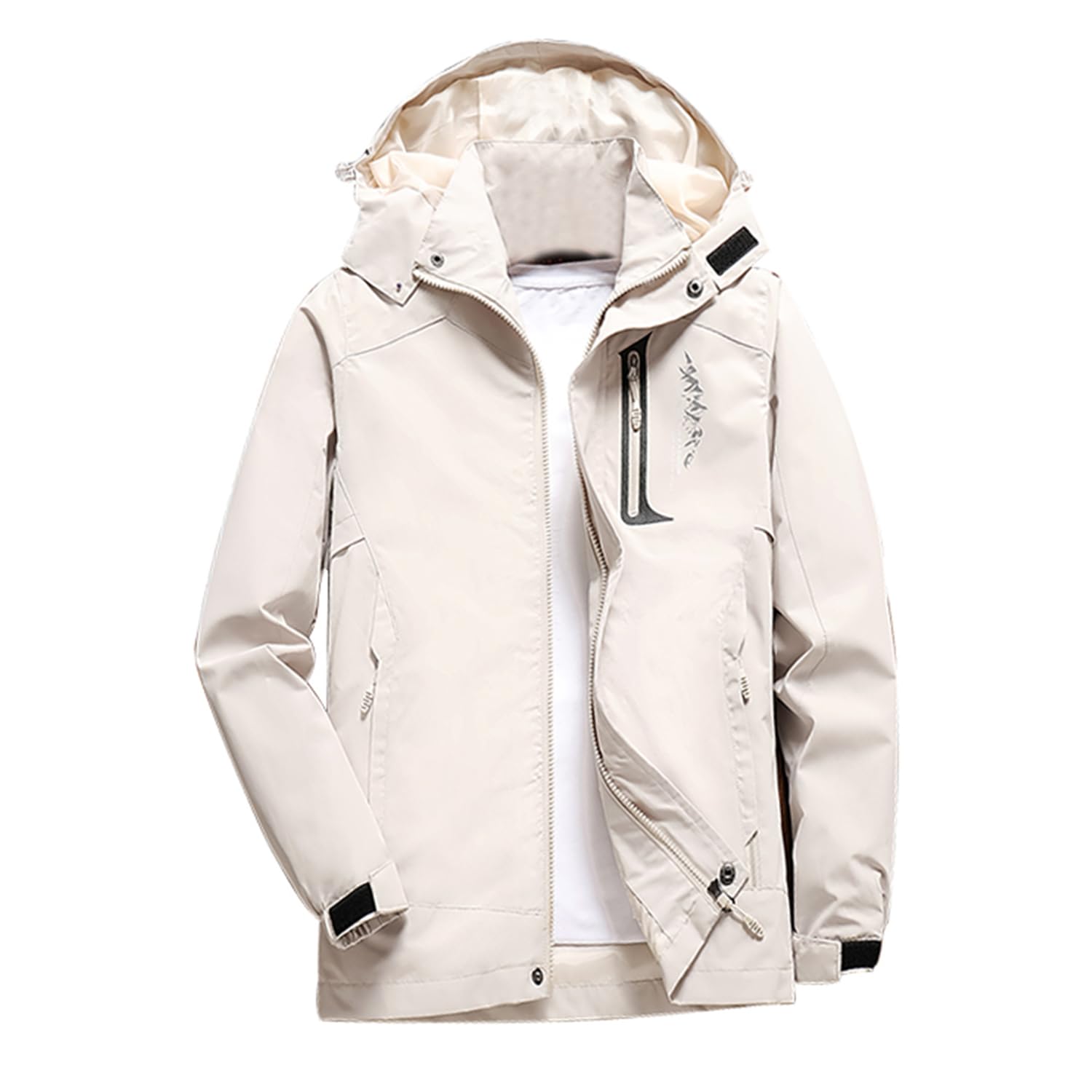 FLYGAGA Damen Outdoor Jacken Hardshelljacke Softshelljacke Regenjacke Winddicht Wasserdicht Sportjacke Atmungsaktiv Trekking Freizeit Abnehmbare Kappe Frühling Und Herbst