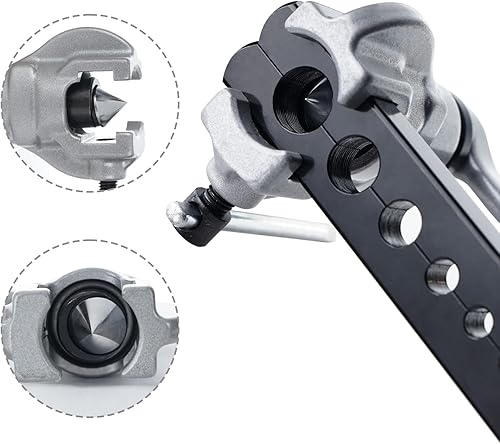 Miniatura 9 de Thorstone Juego de herramientas de abocinación de 7 troqueles  Tamaños 316 pulgadas -34 pulgadas  Juego de cono excéntrico resistente de 45 grados