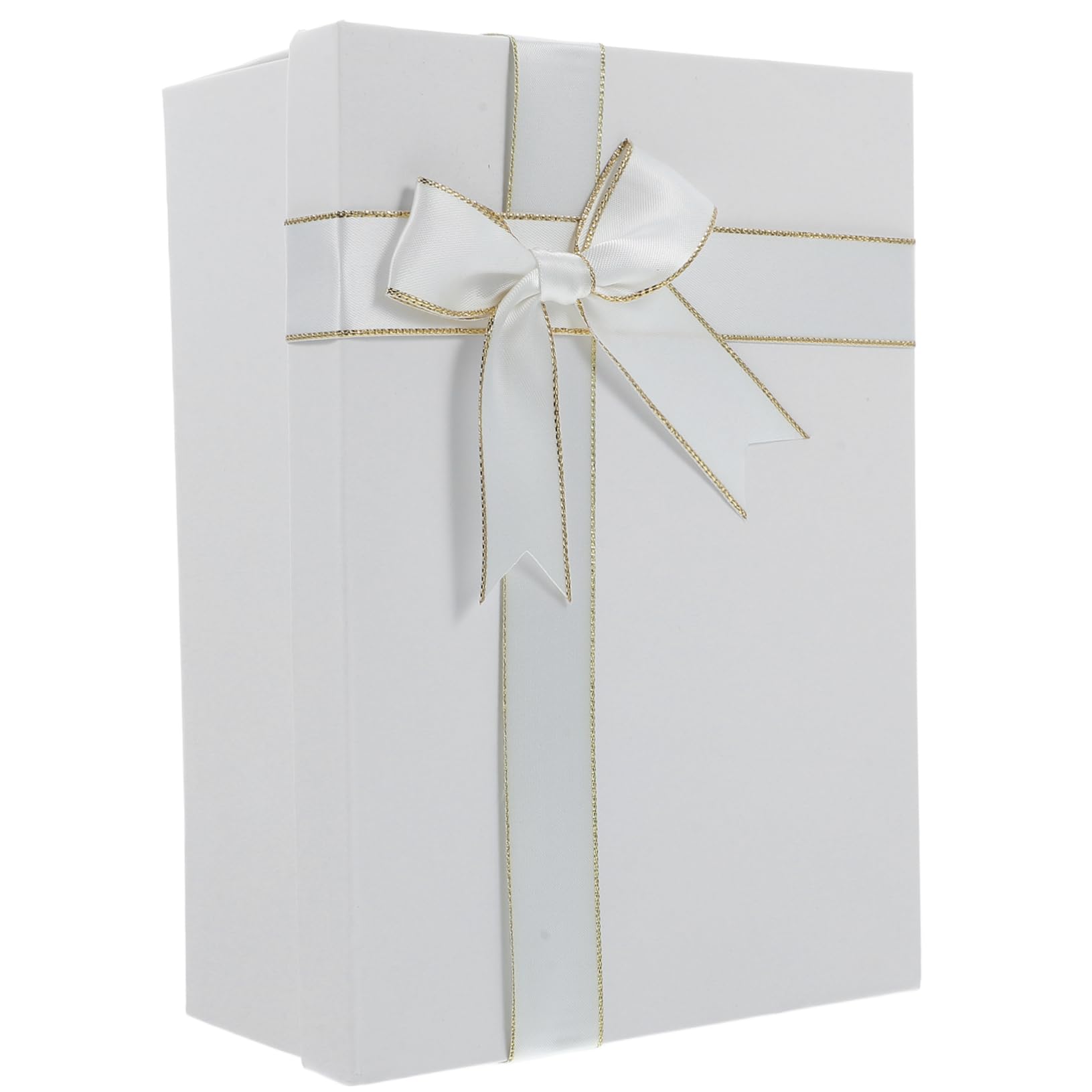 CHILDWEET Elegant Ribbon Bowknot Decor Rectangular Keepsake Box Holiday Party Wrapping Box Present Case