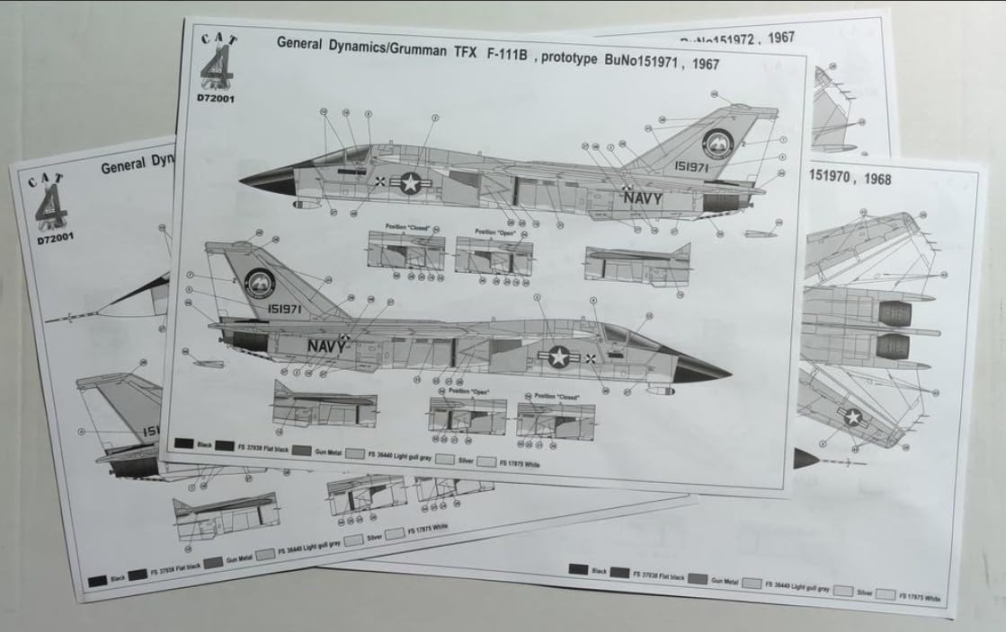 Amazon | CAT4-D72001 1/72 F-111B ネイビー(151970/71/72) 航空機用