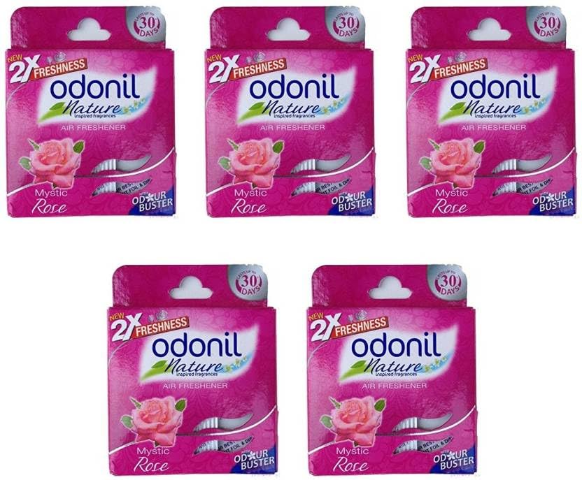 Odonil MYSTIC ROSE, AIR FRESHNER, FRAGRANCE UPTO 30 DAYS Blocks (5 x 48 g)