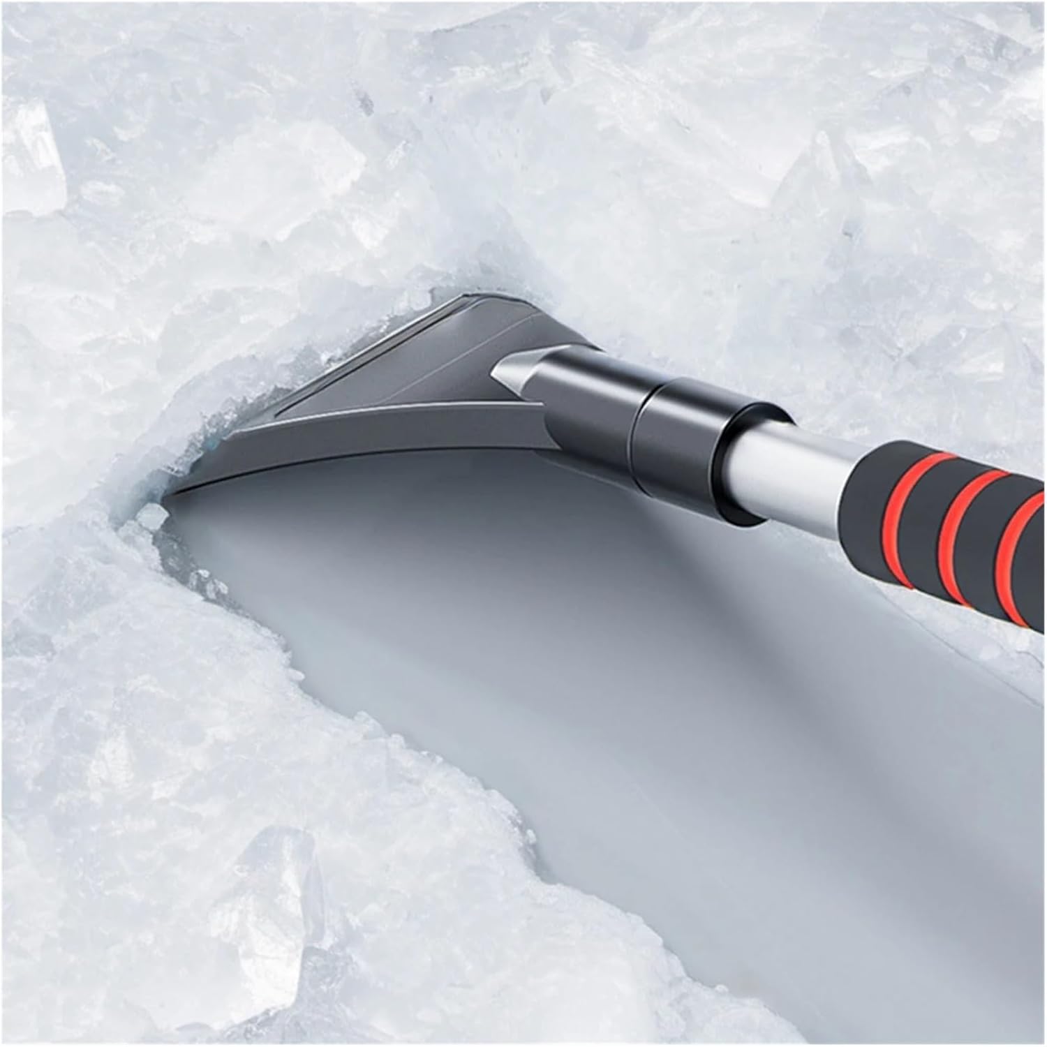 3 in 1 Extendable Ice Scraper with Foam Handle Detachable Snow Brush Front Windshield Ice Scraping Defrost Broom Car Accessories