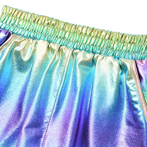 Image of Perfashion Girls Metallic Shorts Sparkly Shiny Hot Pants Gold /Silver /Pink Outfit