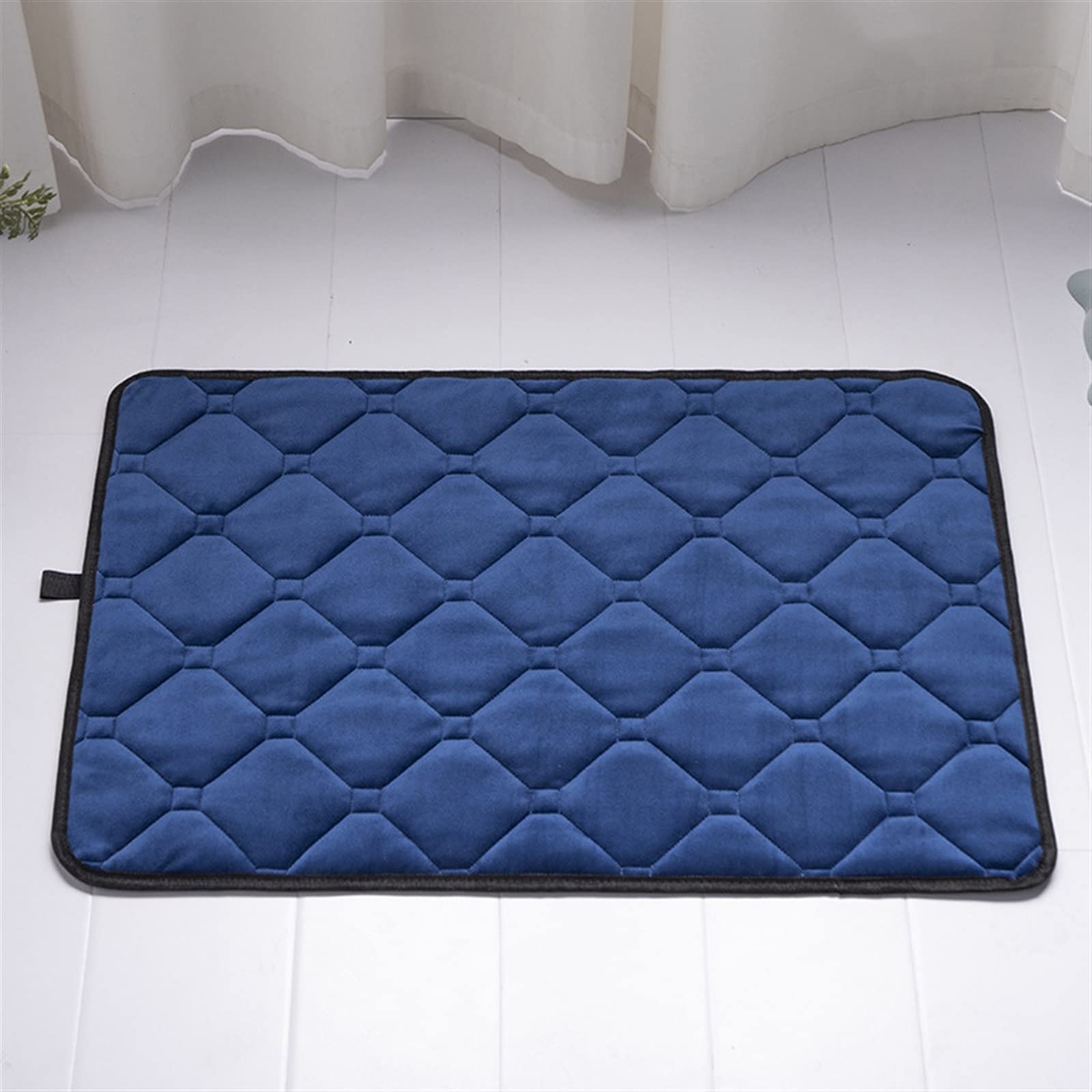 Tapis de Propreté Jetables Winter Warm Dog Bed Mat Washable Pad Reusable Diapers for Large Absorbable Pet Environment Protect Car Seat Cover Tapis de Propreté Réutilisables(Blu,XXL 80x120cm)
