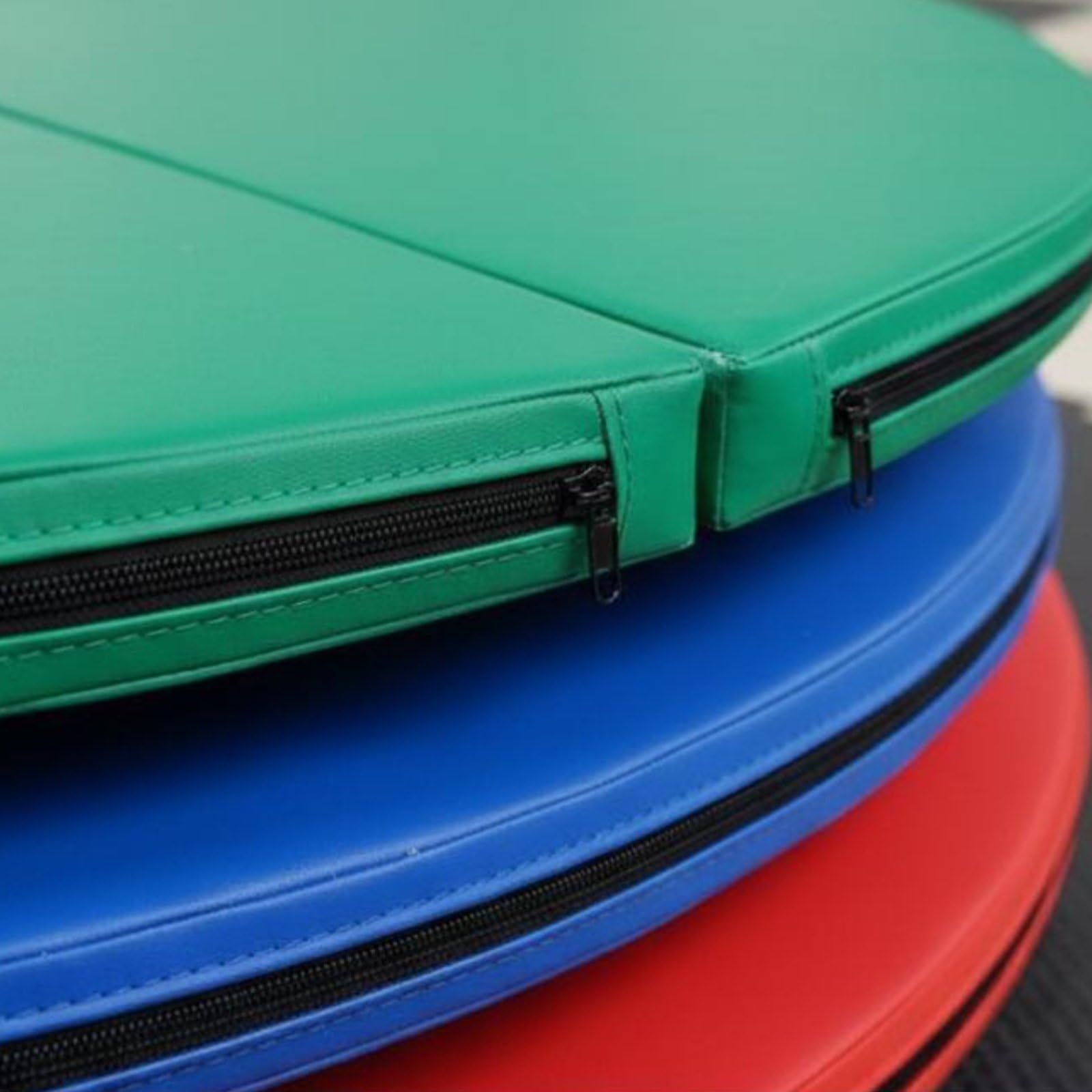Tappetino Palestra Rotondo Tappeto Ginnastica Materassino Fitness Pad Pieghevole Spesso Ammortizzante in PU E Cotone per, Verde, Diametro 120cm, Spessore 5cm