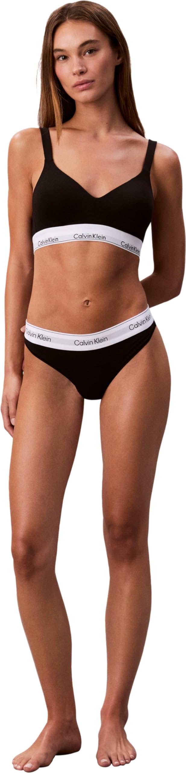 Calvin Klein Sujetador Bralette Mujer Lift con Logotipo en la Cintura
