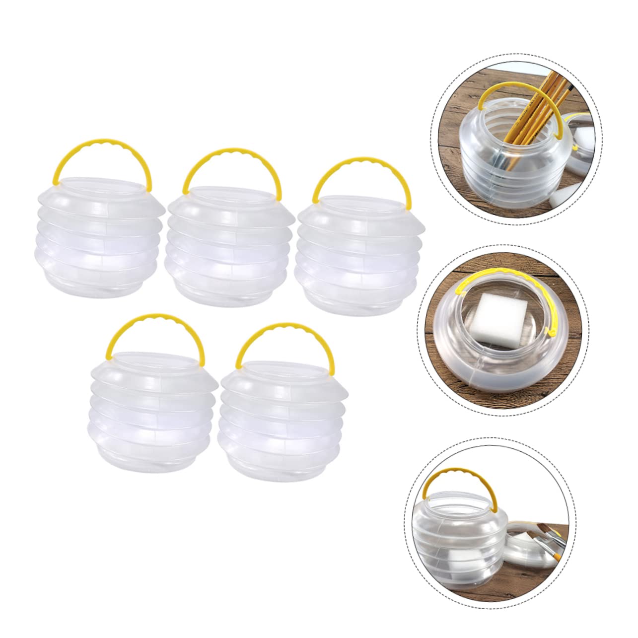 ERINGOGO Painting Brush Bucket Wash Pen Bucket Collapsible Water Containers for Artists Easy to Use and Clean