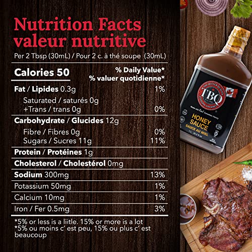 Tbq - Honey Everything Dipping, Drizzling, Marinade, Gourmet Condiment Sauce, Barbecue Sauce, Sweet Barbecue Sauce, Made With Real Canadian Honey, Great On Ribs, Steak Sauce, Wing Sauce, Rice, Tacos, Burgers, Sandwiches, Eggs And More, Kosher, Vegan, Msg & Gluten-Free, 1L (35.2 Fl Oz) #TOP5