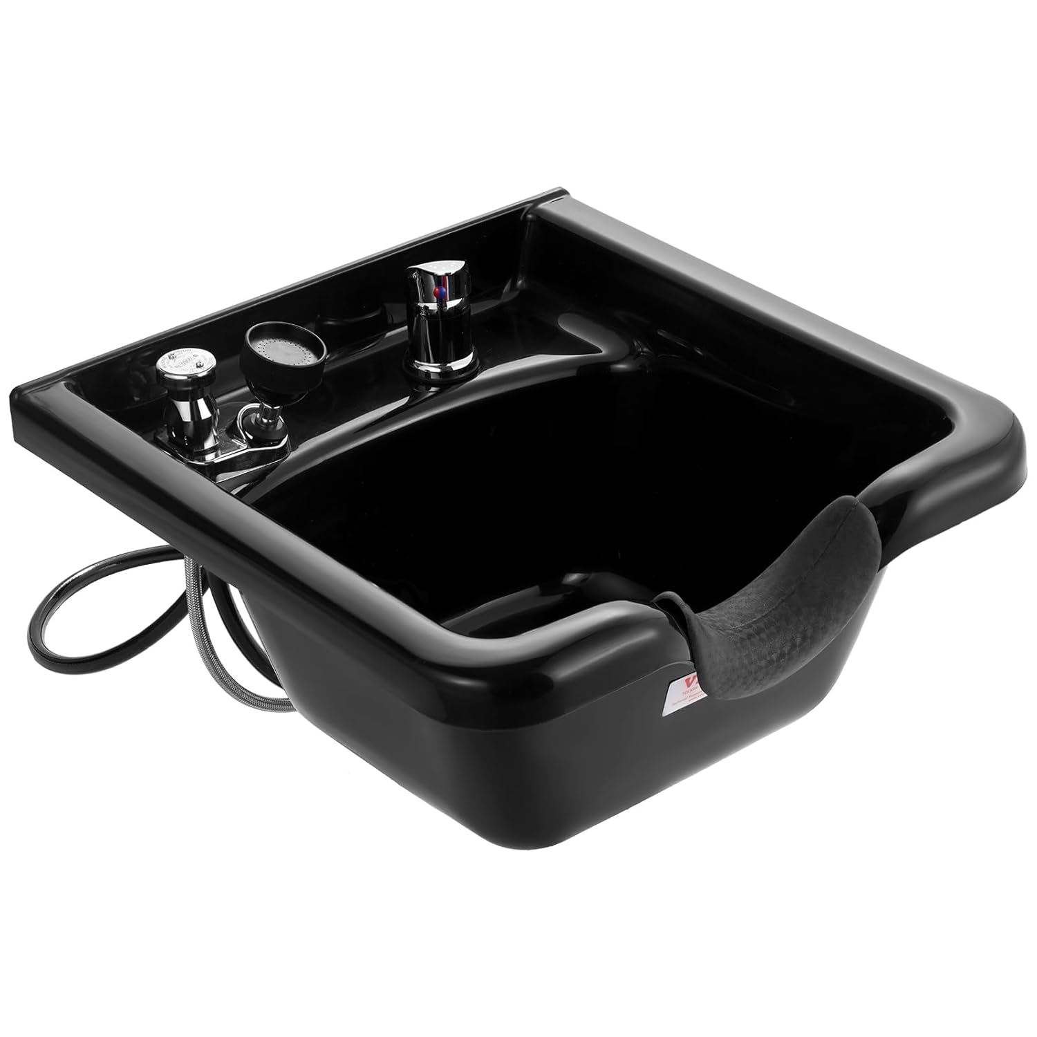 VEVOR Shampoo Basin, Black Hairdresser Sink Shampoo Bowl Sink, ABS Plastic Salon and Spa Hair Washing Sink, Hair Backwash Basin Beauty Salon Equipment for Hair Stylists