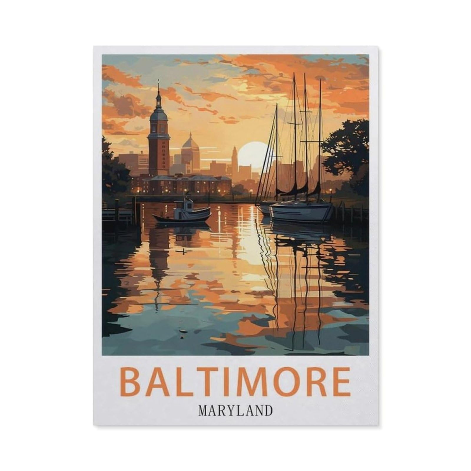 Metal Signs，Baltimore Maryland(30x40cm）