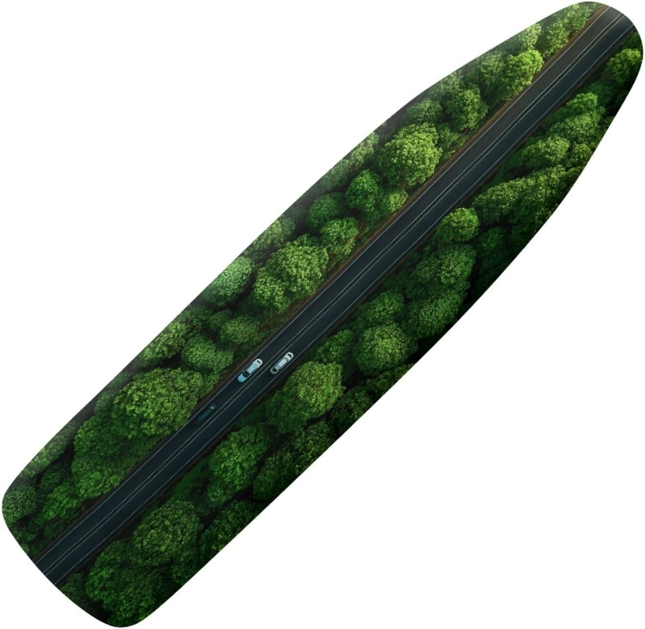 Padded Ironing Board Covers 18 X 49 Green Road Forest Ironing Board Pad and Cover Thick Replacement Drawstring Tightening & Lock, Easy Fit, Scorch & Stain Resistant, Non Slip
