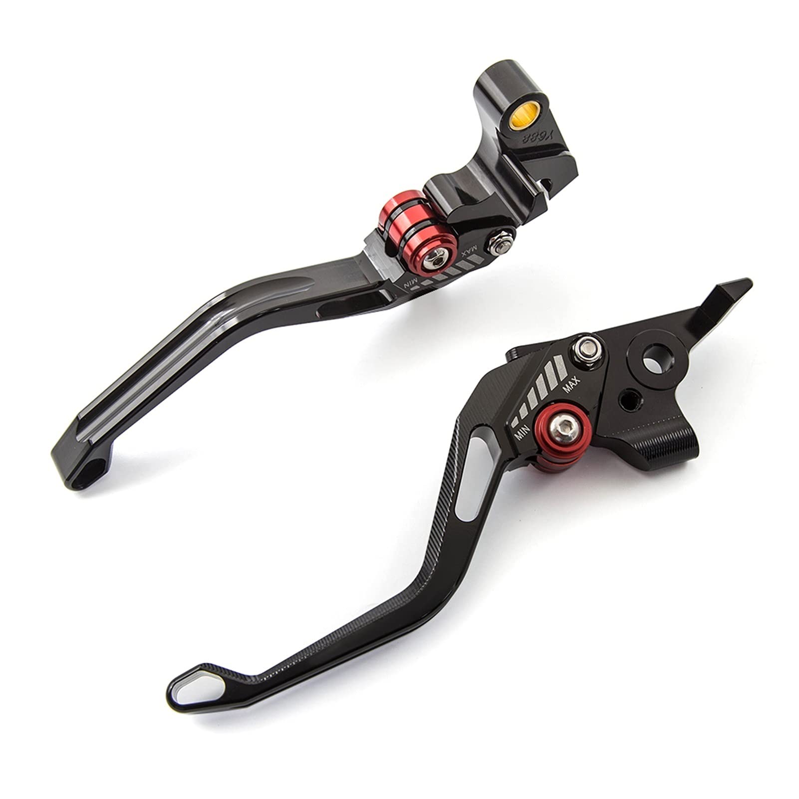 Leve Freno Regolabili Pieghevoli Per Suzuki GSX-R 600/750 2004-2005 - In Alluminio CNC, Colore Blu - Foto 4