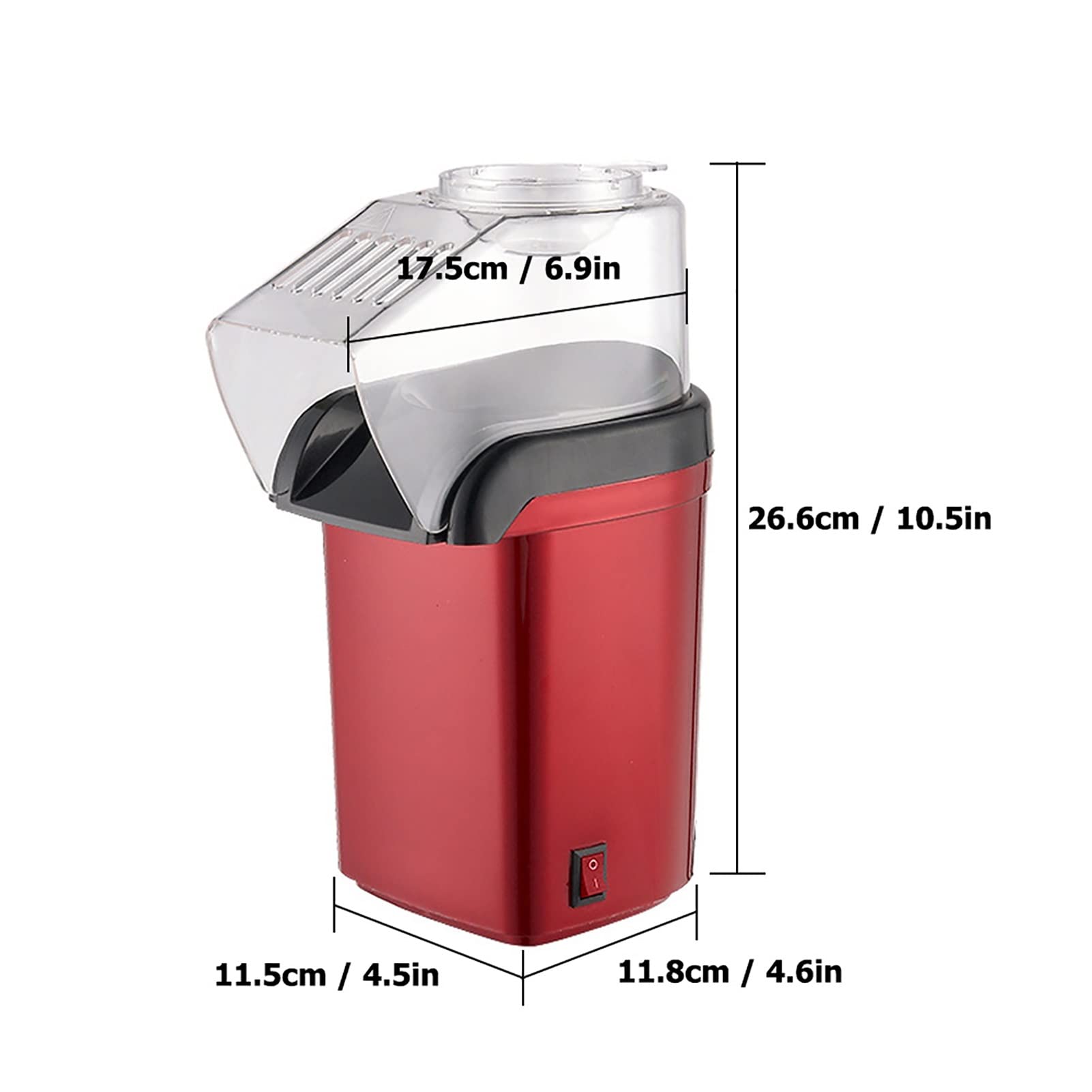 1200W Machine À Pop-corn Électrique Machine À Pop-corn À Air Chaud 3 Minutes Fast Healthy Home Made Treats Machine À Popper Sans Graisse D'huile Sans BPA Et Antiadhésif Pour Les Soirées Cinéma Maison