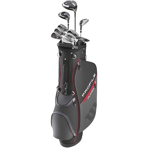 Wilson Men's Profile Platinum Complete Golf Club Package Set - Right Handeded, Stand Bag