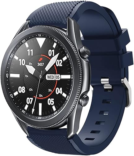 Correas para Samsung Gear S3 FrontierClassic Watch, pulsera de silicona, correa deportiva, correa de repuesto, Azul oscuro
