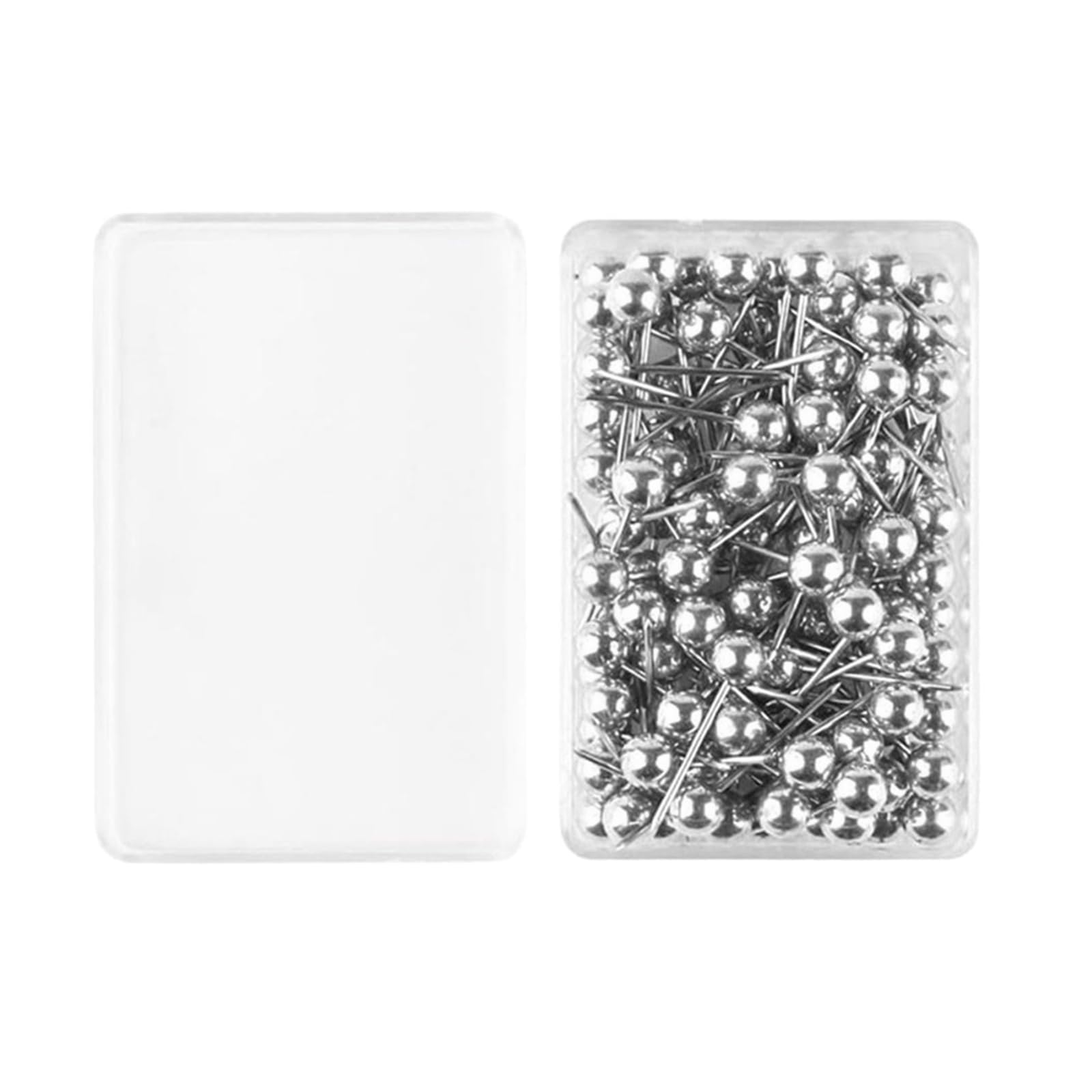 Hsioluted Silver 500 Pcs Round Head Push Pins Decorative Pushpins Thumb Tacks Poster Pins Bulletin Board For Notice Board Photos Push