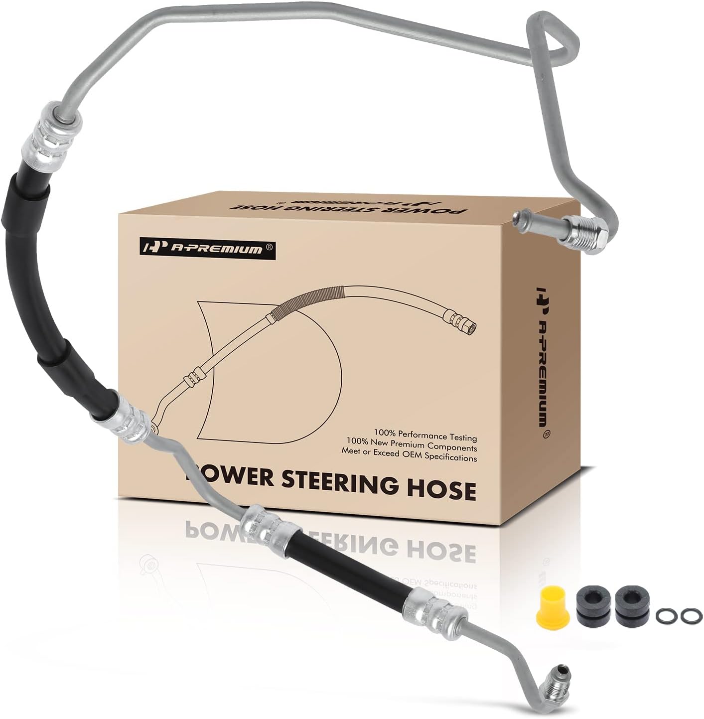 A-Premium Power Steering Hose Pressure Hose Line Assembly Compatible with Jeep Wrangler 2012-2017, Wrangler JK 2018, 3.6L, Pump To Gear/Rack Pinion, Replace# 68078358AF