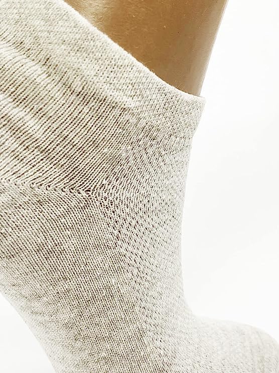 Men's Anti-sweat Quick-Drying Mesh-knitted Super-Breathable Organic Linen Flax Socks (9-11, pack-7)