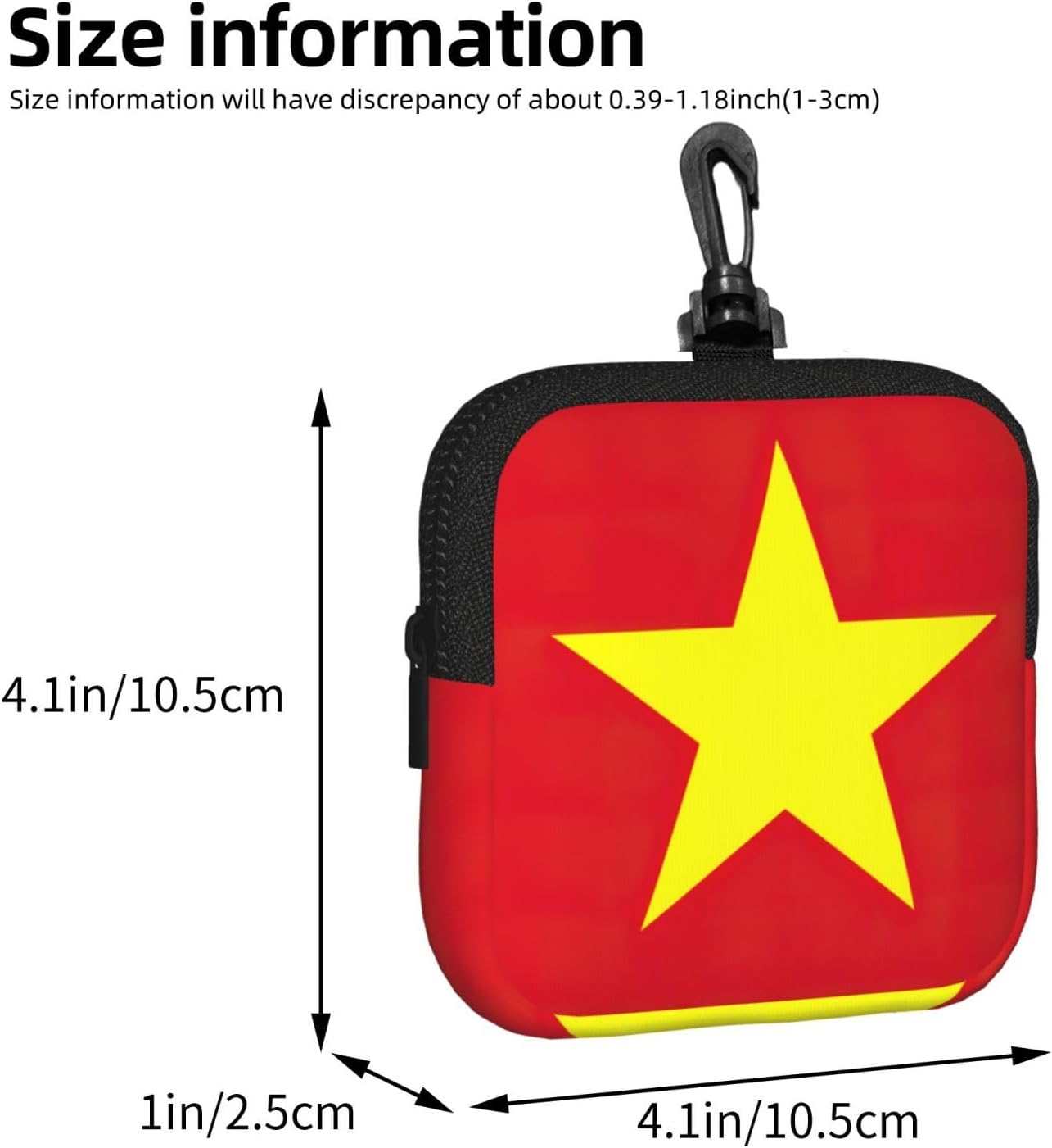 Vietnamese Flag Print Versatile Square Storage Bag Travel Organizer Pouch Toiletry Home Office Gift image 3