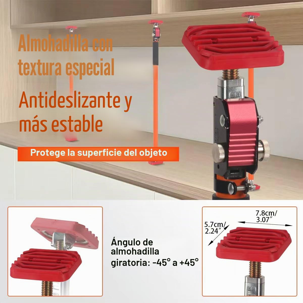 Sistema de soporte ajustable de tercera mano, varillas de soporte de acero duraderas para gatos de gabinete, barras de carga y paneles de yeso - se extiende de 61 cm a 102 cm (24" a 40"), paquete de 2