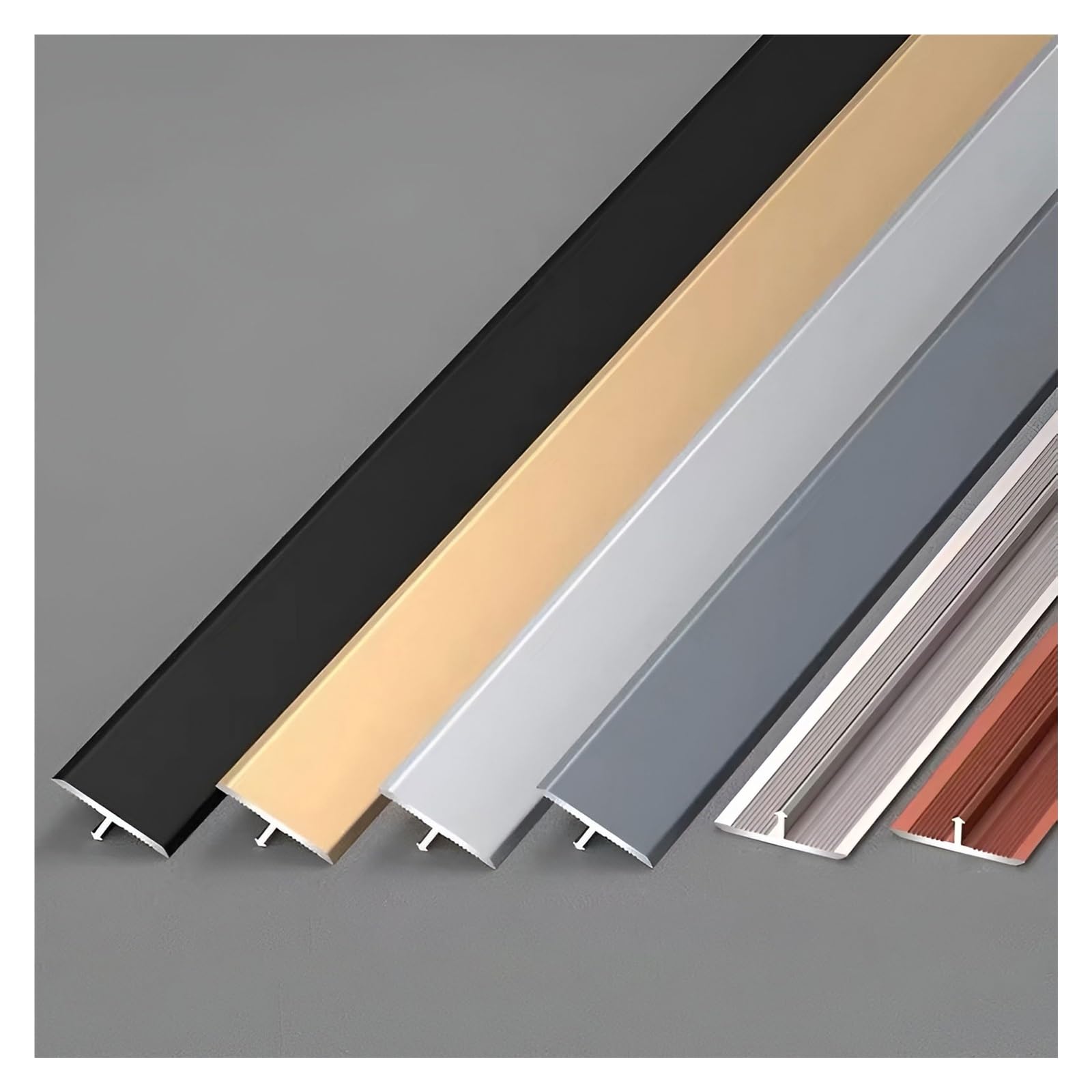 SENJINGHUA Aluminum T Molding Trim, Scratch-Resistant Floor Transition Strip for Joining Floor Gaps, Thick Divider Strip