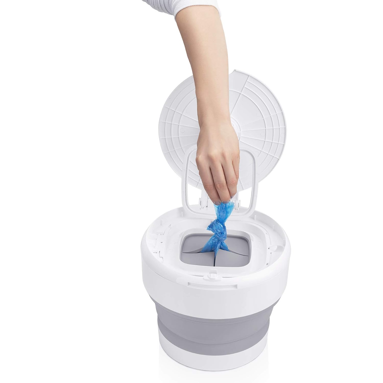 PurePail Go Portable Diaper Pail – White, Fragrance-Free Odor Control for On-the-Go/Travel, Includes 1 Go + 2 Refill Bags + 1 Charcoal Filter + 1 Travel Case : Everything Else