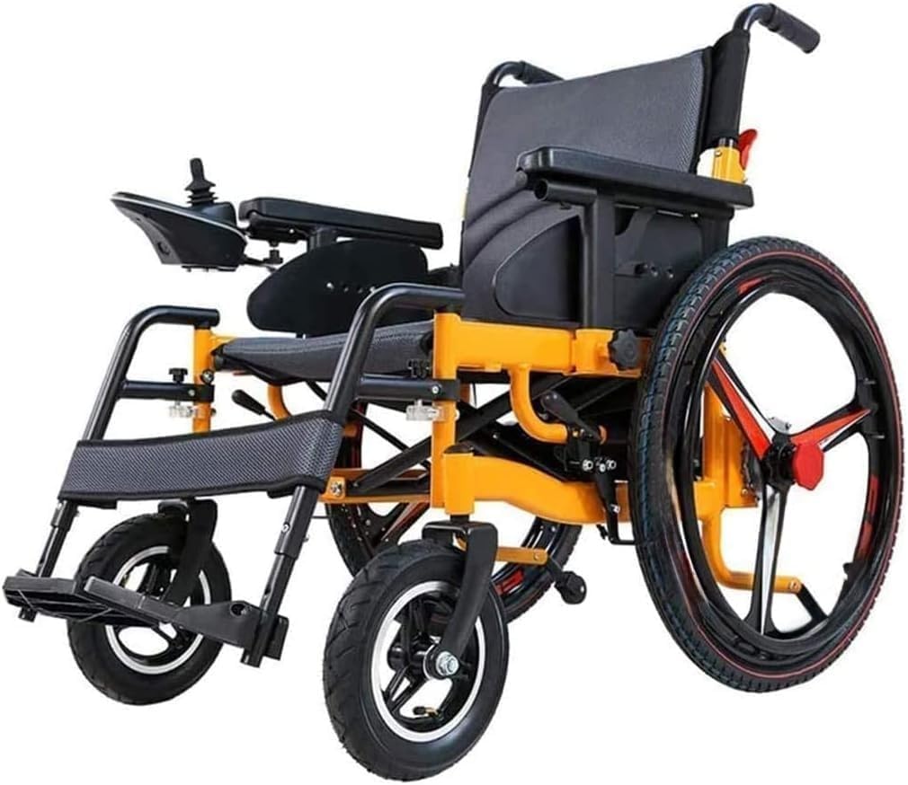 Silla de ruedas eléctrica plegable con batería de polímero de iones de litio, modos eléctrico y manual, alcance de hasta 15 millas