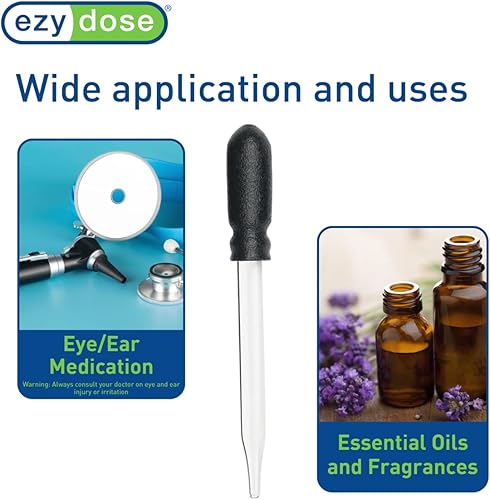 Miniatura 4 de EZY DOSE Gotero de medicina para oído y ojo para medicina líquida, vidrio de capacidad de 1ml, administra la dosis correcta, conveniente y fácil