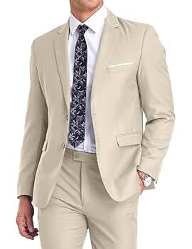 Men Suits Slim Fit 2 Piece Suit for Men,Two Button Suit